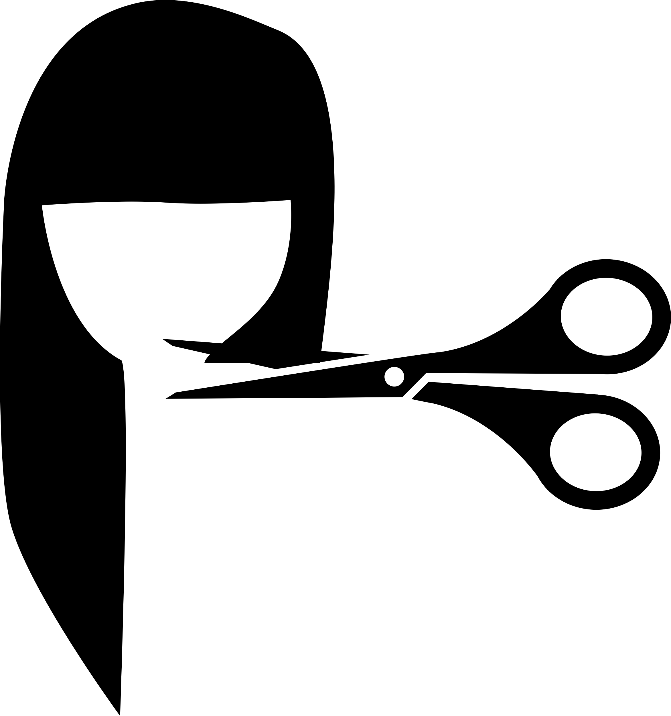 Female Hair Cut With Scissors Sticker Svg Vector Free Vectors